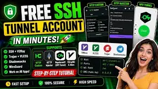 FREE SSH Tunnel Account in Minutes! (SSH + V2Ray + Trojan + WireGuard) 