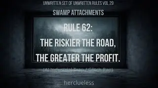 rule 62: the riskier the road, the greater the profit. | herclueless (AI Industrial Trap / Glitch)