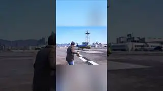 Michael Destroying Golden Private Jet in gta 5 #gta