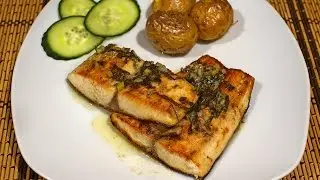Mахи-махи под сливочно-лимонным соусом с базиликом_Mahi mahi seared with butter-basil-lemon sauce