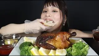ASMR WHOLE ROTISSERIE CHICKEN MUKBANG (MESSY & SAVAGE EATING)