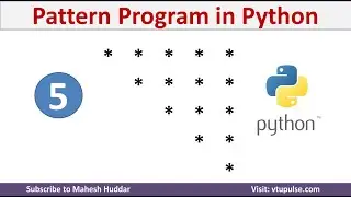 5. Inverted Half Pyramid (Right) | Star Pattern Inverted | Left Triangle pattern program in Python