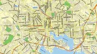 Washington DC + Baltimore Maryland US editable layered PDF Vector Map