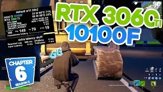 i3 10100F & RTX 3060 Ti fps test fortnite ranked gameplay comp settings low performnace mode MS1