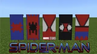 Minecraft: 5 SPIDER-MAN banner design