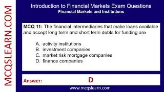 Introduction: Financial Markets MCQ Questions Answers | Financial Markets Notes PDF | Ch 4 MCQ | App