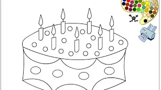 Cake Coloring Pages For Kids - Cake Coloring Pages