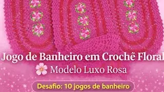 JOGO DE BANHEIRO EM CROCH&Ecirc; 💗MODELO ENCANTADOD PARA VENDER #jogodebanheiro 