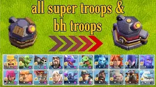 all super troop and bh troops vs every level roaster | Clash of clans