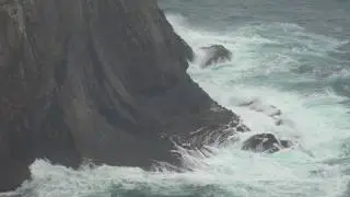 Extreme Weather As Ocean Waves Hit Cliff