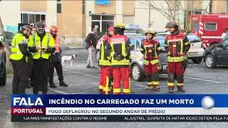 Incêndio no Carregado faz um morto