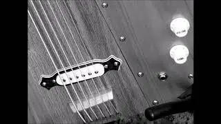 Experimental fretless electric contrabass guitar layout and sound design by Scott F. Hall