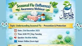 Webinar On Seasonal Disease ( Influenza) Speaker Ibrahim Ashfaq #health #healthtips #sdgs #care 