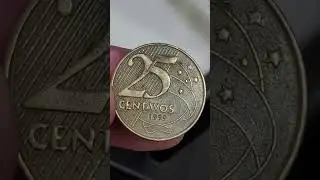 🔥Moeda de 25 centavos 1999 valores 2025 ❗Moeda cobi&ccedil;ada