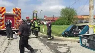 Crash in front of Castleton Square Mall