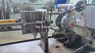 Terracotta slurry filtration testing by filter press
