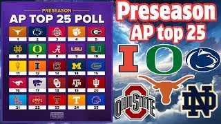 College Football Preseason AP top 25 poll released!
