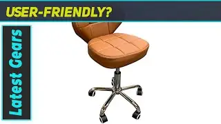 VTD Nail Stool Bar Tattoo Facial Spa Salon Chair - Adjustable Height Cappuccino Review