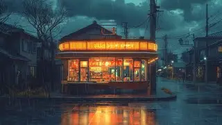 Urban Calm Drops 🌌 | Night Lofi Music to Drift Away Stress - Rain Lofi Loop