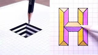 How to Draw - Easy 3D Illusions & Letter Art