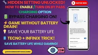 How to Activate Bypass Charging Option | Turn On Bypass Charging | Enable Bypass Charging | Tecno