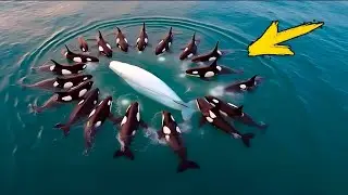 Killer Whales Attack Baby Whale - Then Giant Creatures Emerge From The Deep