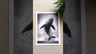 Whale Drawing #shorts #whale #realistic #drawing #seacreatures #art #diy #trending #subscribe