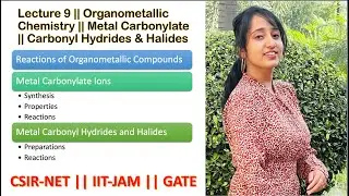 Organometallic Chemistry || Metal Carbonylate || Carbonyl Hydrides & Halides || CSIR-NET