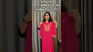 ₹499 𝗣𝗮𝗿𝘁𝘆 𝗪𝗲𝗮𝗿 𝗞𝘂𝗿𝘁𝗶 𝗦𝗲𝘁 #amazon #kurtisetunder500 #fashion #latest #kurtiset