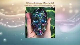 Mayan Vine Titanium Aura Crystal Skull | Ancient Wisdom, Ascension & Activation