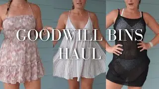 GOODWILL BINS TRY ON THRIFT HAUL | spring 2024