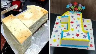 One Number Cake Design | 1st Birth Day Cake | 1 Number Shape Cutting Kaise Kare