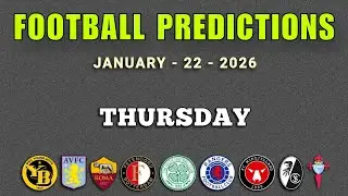 FOOTBALL PREDICTIONS TODAY 22 JANUARY 2026 | EUROPA LEAGUE PREDICTIONS | GoalIQ