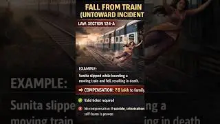 Fall From Train? Indian Railways Must Pay ₹8 Lakh | Section 124-A Explained #shorts