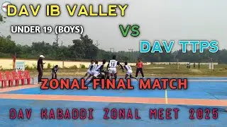 DAV IB VALLEY VS DAV TTPS UNDER19 BOYS ZONAL FINAL MATCH DAV KABADDI ZONAL MEET 2025 ORG KALUNGA DAV