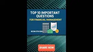 Top 10 Most Important Questions &ndash; FM | B.Com 5th Sem#shorts #viralshorts#bcom  @ritikagogia5621
