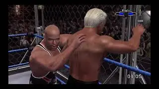 WWE Smackdown vs Raw 2007 - XBOX 360 Gameplay - Kurt Angle vs Ric Flair - Steel Cage Match