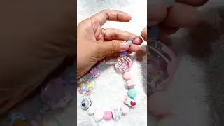 DIY Phone Charm with painted beads. #handmade #diy #beads #cute #paintedbeads #phonecharm