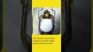 LED Rustic Look Gold Lantern novelty stage prop battery power costume accessory