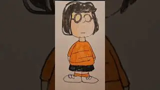 How To Draw Marcie From Peanuts #peanuts #art #drawing #youtubeshorts #shorts #Marcie #sketch