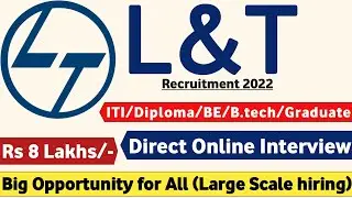 L&T Recruitment 2023 | Online Interview| L and T Recruitment 2023| Job vacancy 2023 | L&T Jobs 2023