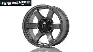 Fuel Rush D767 Matte Gunmetal Custom Truck Wheel Spin