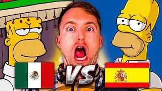 🇺🇸 GRINGO reacciona a LOS SIMPSON castellano vs latino 🇲🇽 😂