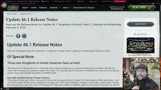 Update 46.1 Explained - 3 New Instances - Class Reworks - New Tanking Threat & More | A LOTRO Update