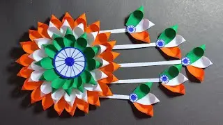 DIY Republic Day Wall Hanging Ideas 🇮🇳 | Indian Flag Paper Craft Tutorial | Tricolour Decoration