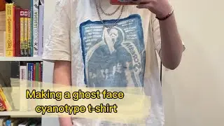 Ghost face Cyanotype t-shirt