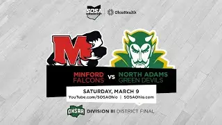 BOYS BB DIII District Final - Minford Falcons vs North Adams Green Devils