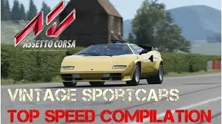 Assetto Corsa | Vintage Sportscars Top Speed Compilation @ Highlands Long