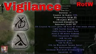 D2R RotW Runewords - Vigilance (Dol Gul)