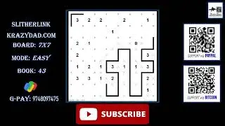 Slitherlink || Krazydad || 7X7 || Easy || Book: 43